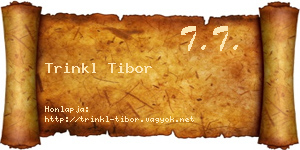 Trinkl Tibor névjegykártya